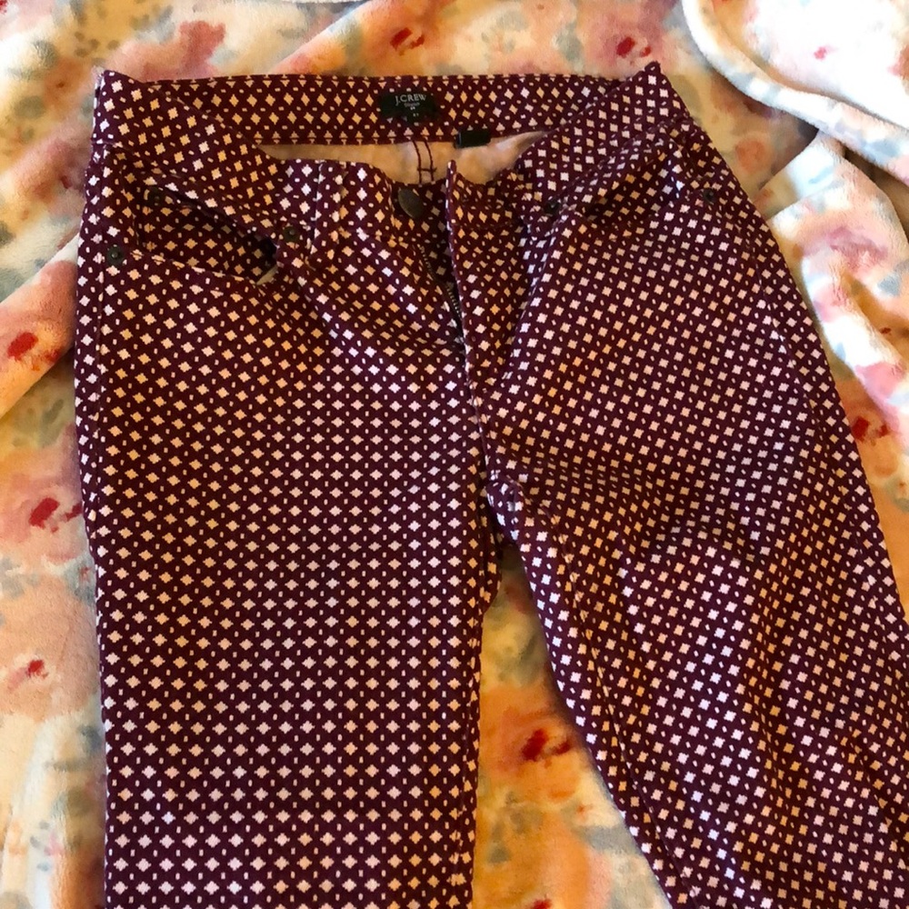 Funky patterned JCrew ankle pants!